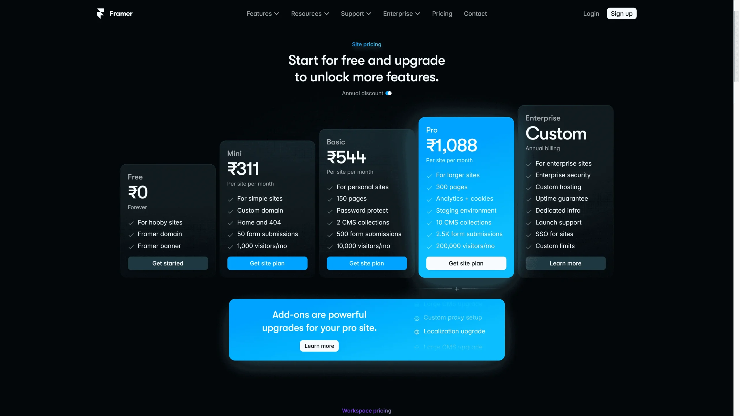 Framer Stunning Premium Pricing Plan Section Web Designs