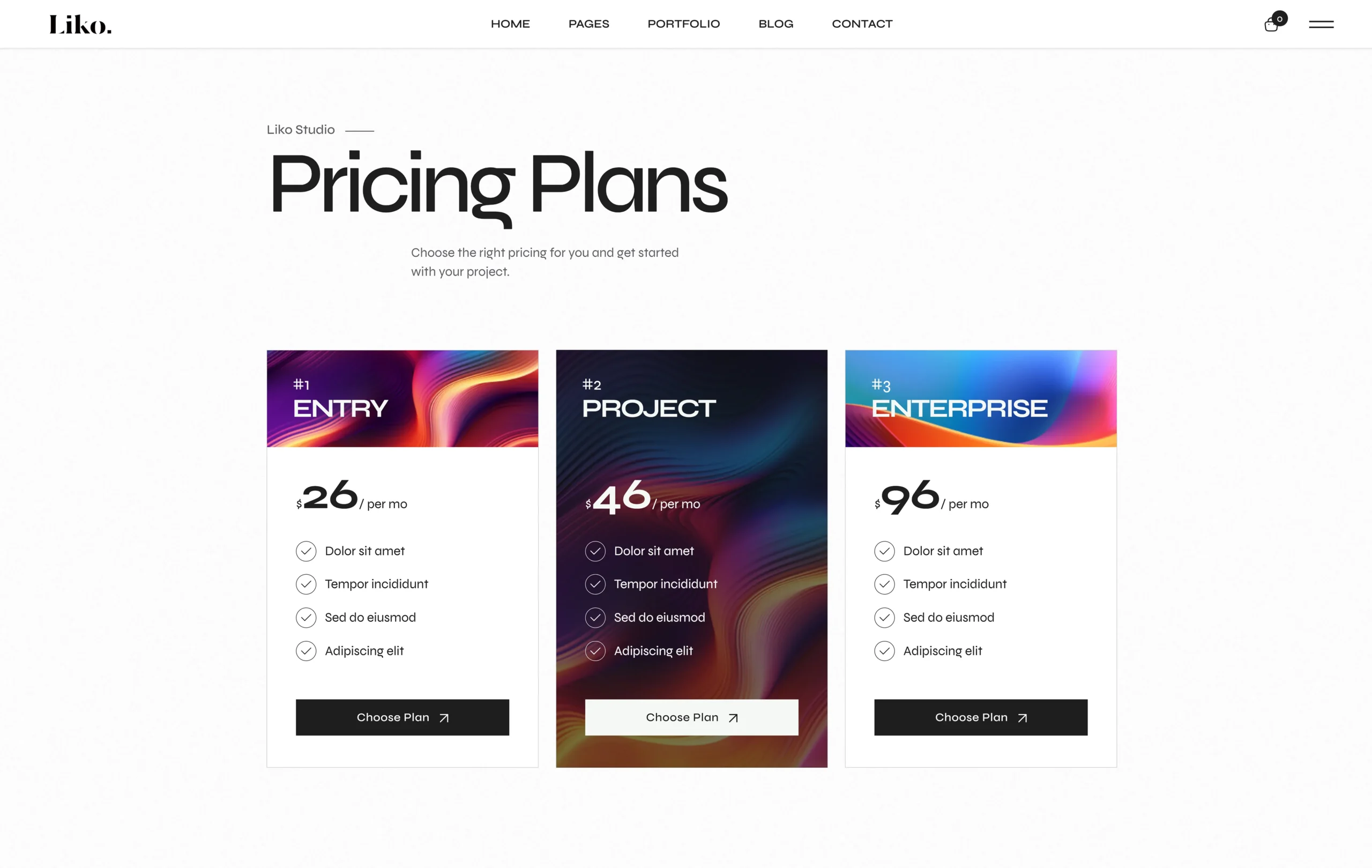 Pricing Plans Webpage UI from Hixstudio | Download WebP for Free